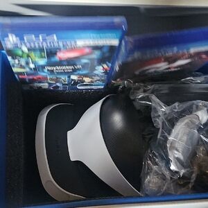 Sony VR Headset in Black and White